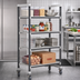 Thumbnail image #2 for Cambro Camshelving Elements XTRA 4-Tier Vented High-Density Mobile Starter Unit, 21 x 54 x 70-1/4 Inches, Speckled Gray