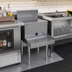 Thumbnail image #2 for Glastender 18-Inch Freestanding Stainless Steel Underbar Blender Station with Drainboard Top
