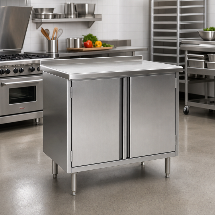 Product image #2 for Spec-Master Cabinet Base Enclosed Work Table with Hinged Doors