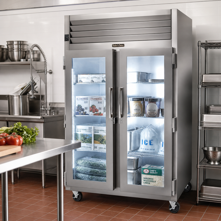 Product image #2 for Dealer's Choice G23010M Two-Section Glass Door Merchandiser Freezer