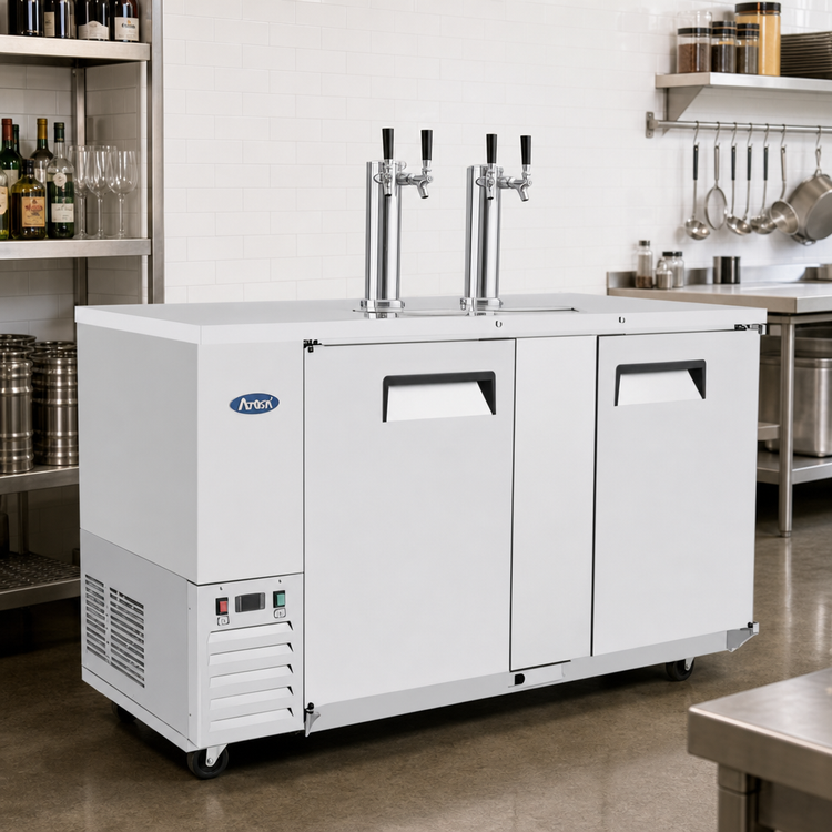 Product image #3 for Atosa MKC68GR 68-Inch Direct Draw Keg Cooler with 3 Half-Barrel Capacity and 2 Dual Faucet Towers