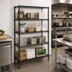 Thumbnail image #2 for Quantum 36 Inch W x 14 Inch D x 63 Inch H 4-Shelf Wire Shelving Starter Kit, Black Epoxy Antimicrobial Finish