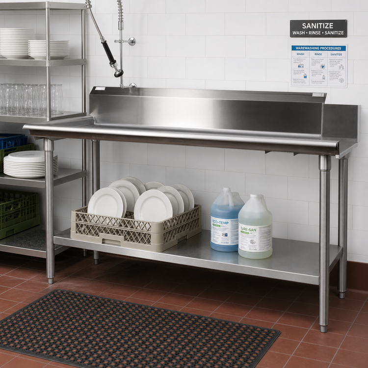 Product image #2 for John Boos Stainless Steel Dishtable Undershelf, 53.63-Inch W x 24.13-Inch D
