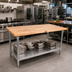 Thumbnail image #2 for John Boos 96-Inch Wood Top Work Table with Adjustable Undershelf, Northern Hard Rock Maple