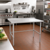 Thumbnail image #2 for John Boos Stallion 60-Inch x 24-Inch Stainless Steel Work Table with Safety Edge Front and Rear Backsplash