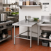 Thumbnail image #2 for 30-Inch x 14-Inch Stainless Steel Corner Work Table with 18-Gauge Reinforced Top and Open Base