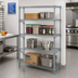 Thumbnail image #2 for Quantum 30-Inch W x 14-Inch D x 54-Inch H Stationary Wire Shelving Starter Kit with 4 Shelves and 4 Posts, Gray Epoxy Antimicrobial Finish