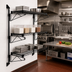 Thumbnail image #2 for Quantum Cantilever Wall-Mount Shelf Starter Unit with 3 Wire Shelves and 54-Inch Posts