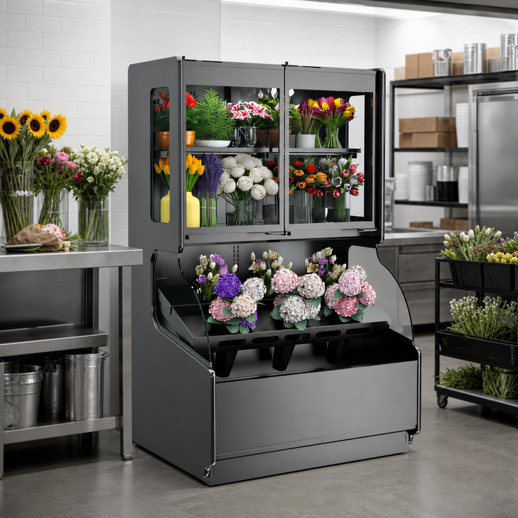 Product image #2 for Allure Self-Service Refrigerated Combination Merchandiser, 74-1/4 Inch Wide Vertical Case, Remote DX