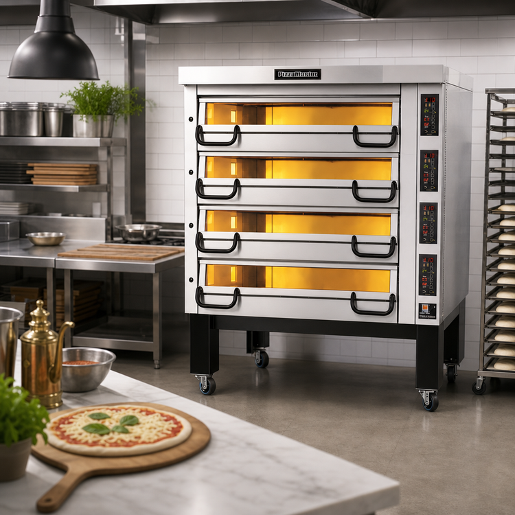 Product image #2 for PizzaMaster PM 744ED 4-Deck Modular Electric Pizza Deck Oven