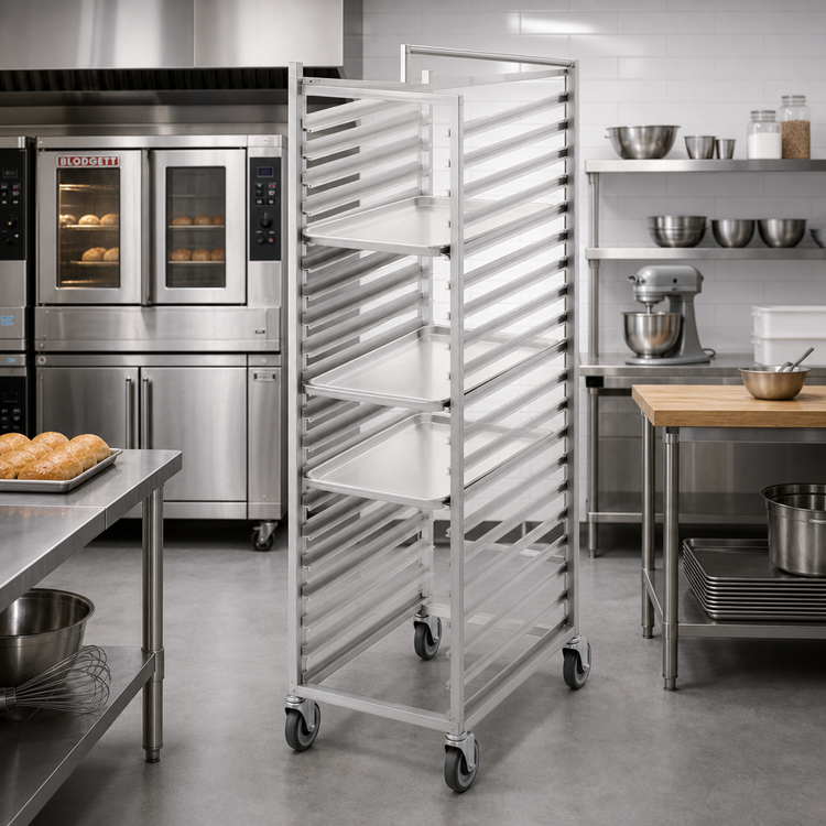 Product image #2 for Channel Stainless Steel All-Welded Side-Load Bun Pan Rack, 30-Pan Capacity