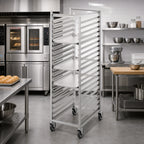 Thumbnail image #2 for Channel Manufacturing 410S 30-Pan Stainless Steel Side-Load Bun Pan Rack, 18 x 26-Inch Pans, 2-Inch Spacing