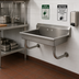 Thumbnail image #2 for Advance Tabco Wall Mounted 304 Stainless Steel Service Sink with 8-1/2 Inch Backsplash