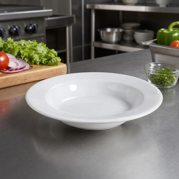 Product image #2 for Carlisle Sierrus™ 12 oz White Melamine Rimmed Bowl