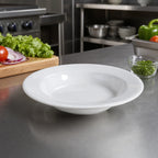 Thumbnail image #2 for CFS Brands Sierrus™ 3303602 12 oz White Melamine Rimmed Bowl, 7-1/4 in Diameter, Elevated Foot Case of 24