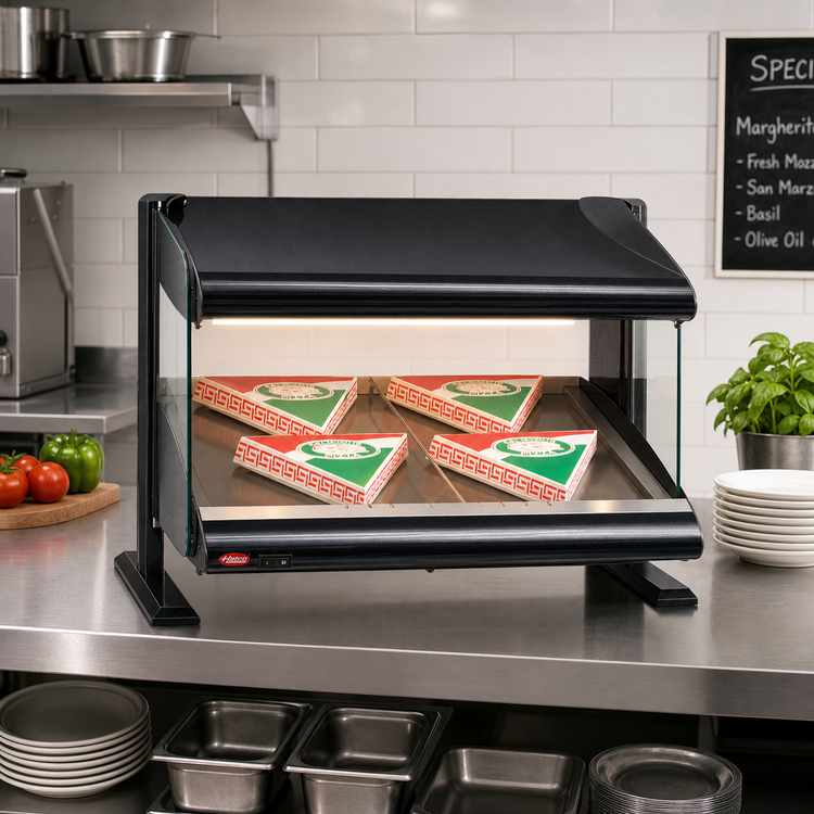 Product image #2 for Hatco 48-Inch Countertop Slant Heated Food Merchandiser Warmer with LED Lighting