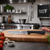 Thumbnail image #2 for Deluxe Black Steer Stamped Steak Knife with Serrated Stainless Steel Blade