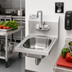 Thumbnail image #2 for Krowne Wall-Mount Stainless Steel Hand Sink with Electronic Faucet, 9 x 11 x 5-Inch Bowl