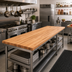 Thumbnail image #2 for John Boos Appalachian Red Oak Blended Edge Grain Island Countertop, 108 x 27 x 1-1/2 Inches, Varnique Finish