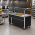 Thumbnail image #2 for Randell Custom & Serving Mobile Modular Refrigerated Cold Pan Serving Station with Open Base, 60 Inch, 4 Pan Capacity