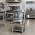 Thumbnail image #2 for Advance Tabco 30-Inch x 30-Inch x 24-Inch Equipment Stand with Stainless Steel Top, Utensil Rack, and Adjustable Undershelf