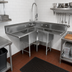 Thumbnail image #2 for John Boos Pro-Bowl 3-Compartment Corner Sink with Dual 30-Inch Drainboards, 16-Gauge 300 Series Stainless Steel