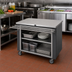 Thumbnail image #2 for Randell Custom & Serving Mobile Modular Utility Station with Enclosed Base and 16 Gauge Stainless Steel Top, 24 x 30 x 35.5 Inches