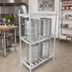 Thumbnail image #2 for John Boos 60-Inch Aluminum Keg Rack with 3 Shelves, 6-Keg Capacity