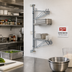 Thumbnail image #2 for Metro Super Erecta 18-Inch Chrome-Plated Two-Tier Post-Type Wall Mount Mid Unit