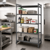 Thumbnail image #2 for Cambro Camshelving Basics Plus Stationary 4-Tier Polymer Shelving Starter Unit, 21-Inch Deep x 42-Inch Wide x 72-Inch High, Brushed Graphite