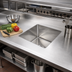 Thumbnail image #2 for John Boos 1-Compartment Weld-In Undermount Stainless Steel Sink, 24 x 24 x 14 Inches