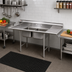 Thumbnail image #2 for Eagle Group 412 Series Two-Compartment Stainless Steel Sink with Right-Hand Drainboard, 56-5/8