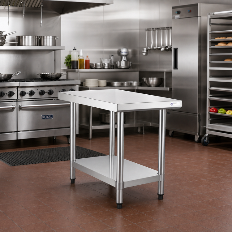 Product image #2 for Steel Works Stainless 15" x 30" Stainless Steel Work Table with Undershelf