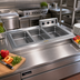 Thumbnail image #2 for Delfield N8768ND Narrow Drop-In Electric Hot Food Well, 3 Full-Size Pans, With Drains