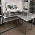 Thumbnail image #2 for Advance Tabco Korner Soil L-Shaped Right-Hand Dishtable with Pre-Rinse Sink, 119-Inch, 304 Stainless Steel