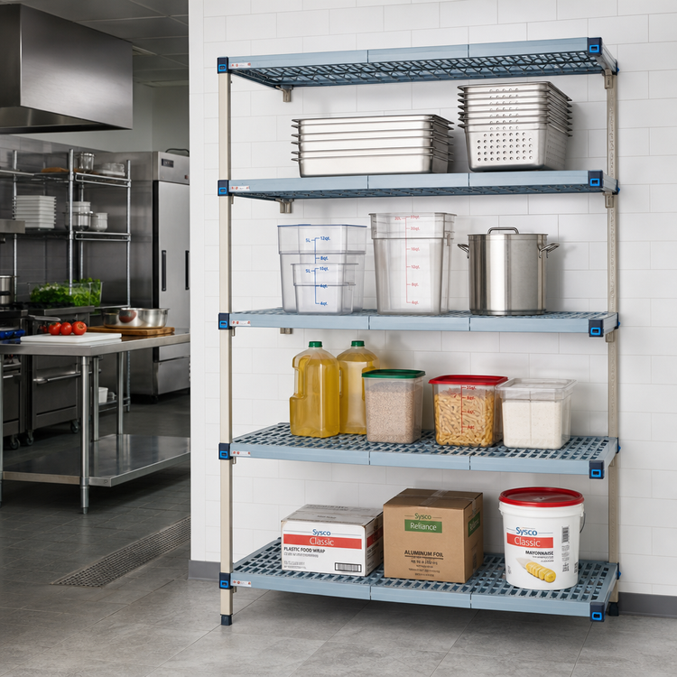 Product image #2 for MetroMax Q 5-Shelf Add-On Polymer/Wire Shelving Unit, 36W x 24D x 74H