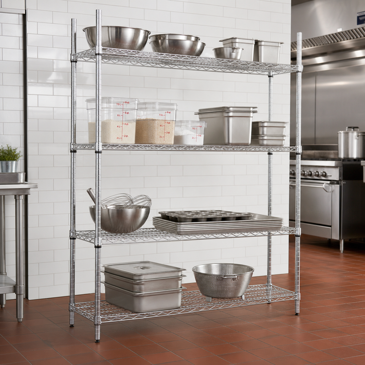 Product image #2 for Advance Tabco Special Value Series Heavy-Duty Chrome-Plated Wire Shelf, 60W x 18D Inches