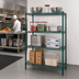 Thumbnail image #2 for Eagle Group Valu-Gard 4-Tier Starter Wire Shelving Unit, 48 W x 24 D x 63 H, Green Epoxy