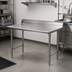Thumbnail image #2 for Eagle Group Straight Clean Dish Table, 60 x 30 Inches, Left-to-Right, 16/430 Stainless Steel Top
