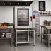 Thumbnail image #2 for Vulcan TCM-102E-480 Touch Combi Multi 10-Level Full-Size Boilerless Electric Combi Oven