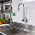 Thumbnail image #2 for ChekPoint Wall-Mounted Electronic Touchless Faucet with Rigid Gooseneck Spout