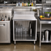 Thumbnail image #2 for CHOICE by Glastender 24-Inch Wide x 19-Inch Deep Stainless Steel Open Front Underbar Drainboard Cabinet, No Doors