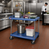 Thumbnail image #2 for Metro myCart Series 2-Shelf Blue Polymer Utility Cart with Open Base and Microban