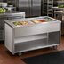 Thumbnail image #2 for Randell Custom & Serving Mobile Ice-Cooled 6-Pan Cold Food Table with Open Rear Base