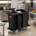 Thumbnail image #2 for Rubbermaid Commercial Xtra Compact Housekeeping Cart with Doors, Vinyl Bag, and Vacuum Holder