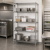 Thumbnail image #2 for Quantum 36 Inches W x 30 Inches D x 74 Inches H 4-Shelf Wire Shelving Starter Kit, 304 Stainless Steel