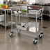 Thumbnail image #2 for Quantum Conductive 3-Shelf Wire Utility Cart, 36 x 24 x 37-1/2 Inches, Chrome Plated