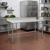 Thumbnail image #2 for Eagle Group BlendPort® Deluxe Series 48 x 30 Inch 16 Gauge 300 Series Stainless Steel Work Table with 4-1/2 Inch Backsplash
