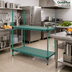 Thumbnail image #2 for QuadPlus 54 x 18 Inch Solid Green Polymer Shelf Mat with Quad-Adjust Wire Frame