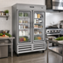 Thumbnail image #2 for Kelvinator Commercial 54-Inch Two-Section Glass Door Reach-In Refrigerator, 49 Cu. Ft., Bottom Mount